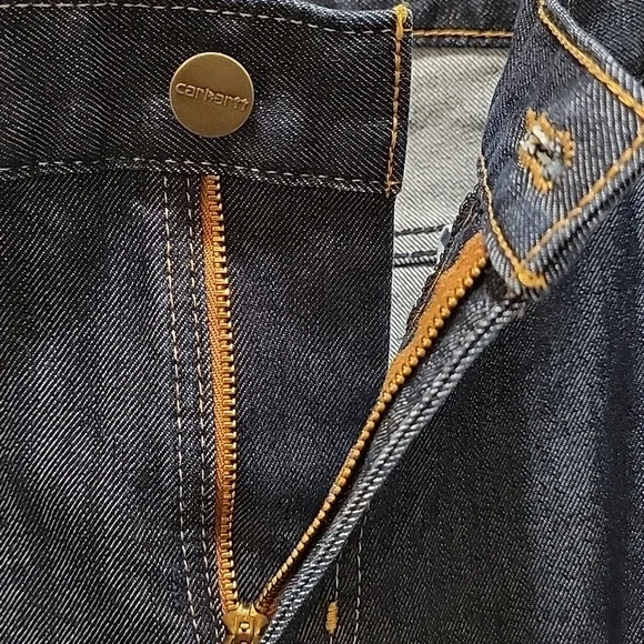 Carhartt Relaxed Fit Dark Blue Denim Jeans Size14 NWT - Picture 8 of 9